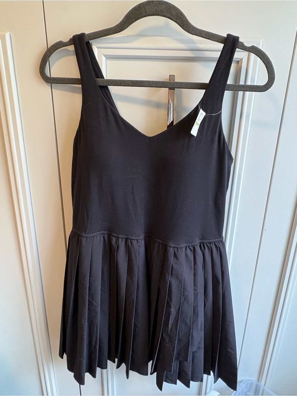 aerie Black Pleated Athletic Skort Dress -L (NWT)